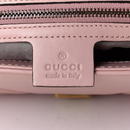 Gucci Calfskin Matelasse Small GG Marmont Shoulder Bag Perfect Pink 5 of 5