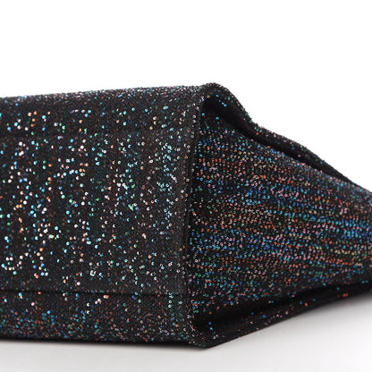 Chanel Calfskin Sequin Medium Deauville Tote Black 7 of 10