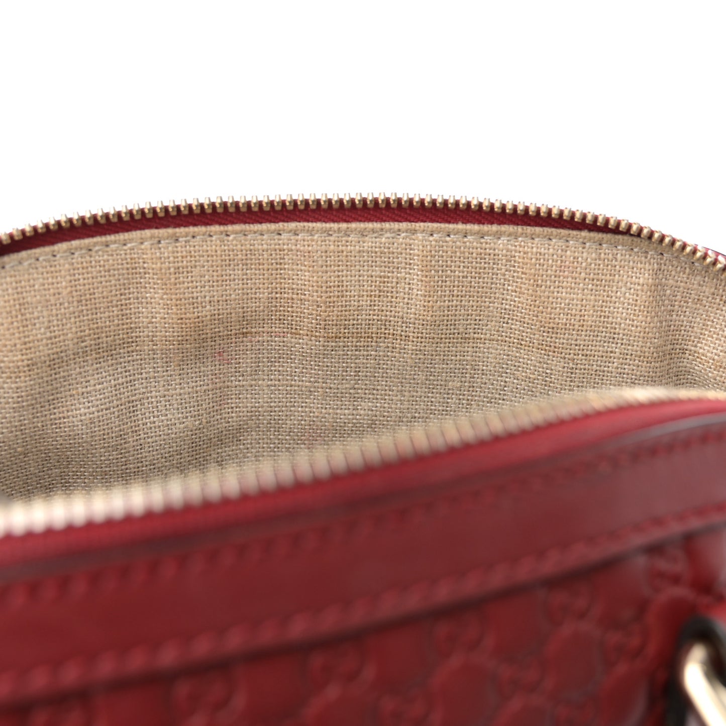 Soft Microguccissima Mini Dome Bag Rosso