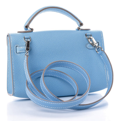 Hermes Epsom Tiny Kelly Sellier Celeste 2 of 10