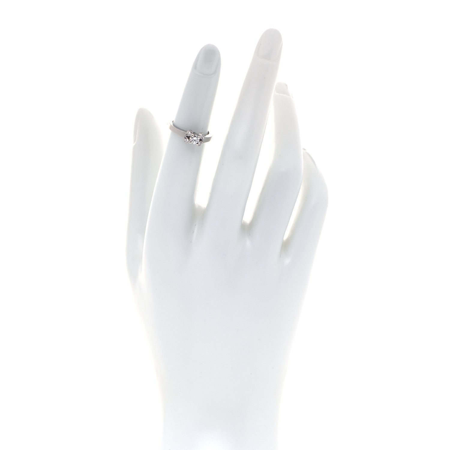 Cartier Platinum Diamond .18ct Ballerine Solitaire Engagement Ring 47 4 2 of 9