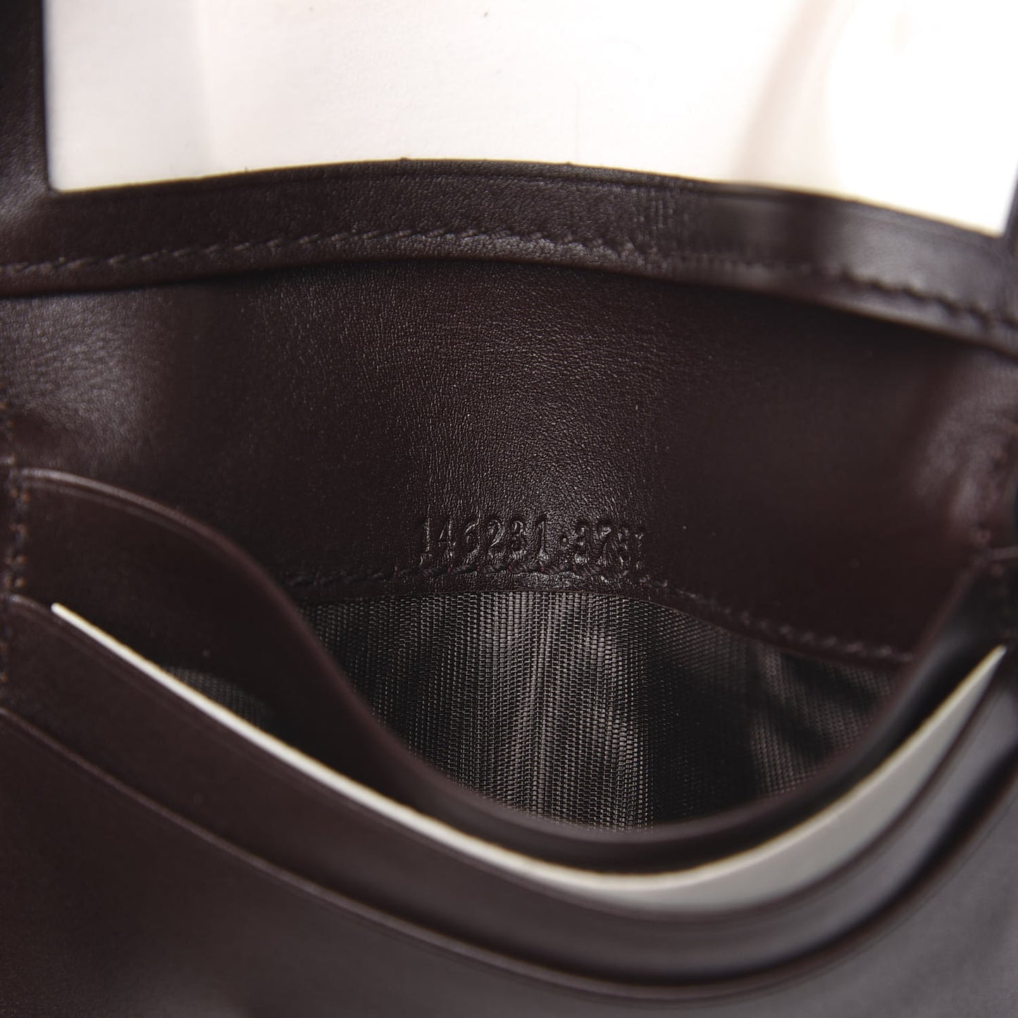 Guccissima Margaux Calfskin Avel Train Pass Card Case Chocolate