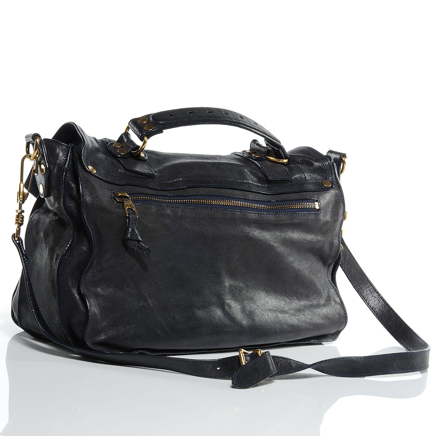 Lambskin PS1 Medium Satchel Marine