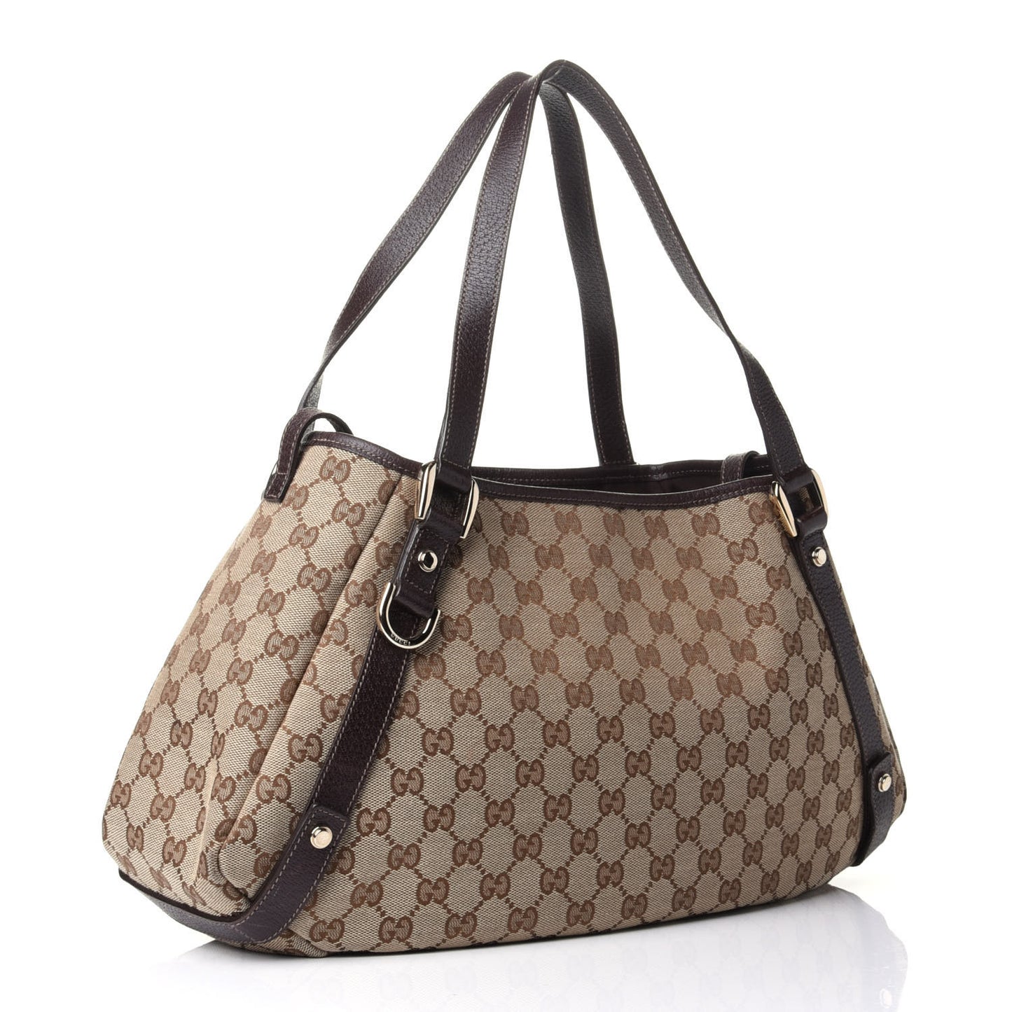 Monogram Medium Abbey Shoulder Bag Dark Brown