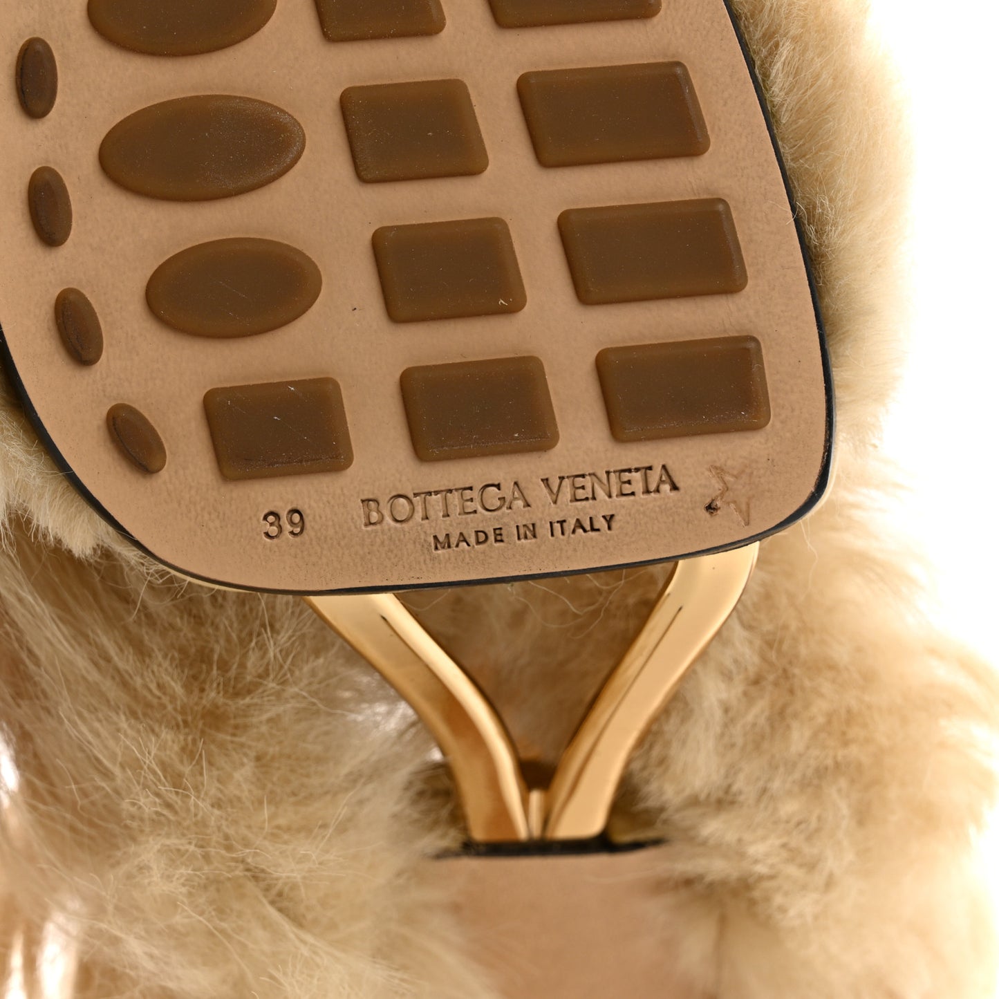 Shearling Curve Soft Poodle Slide Sandals 39 Heirloom