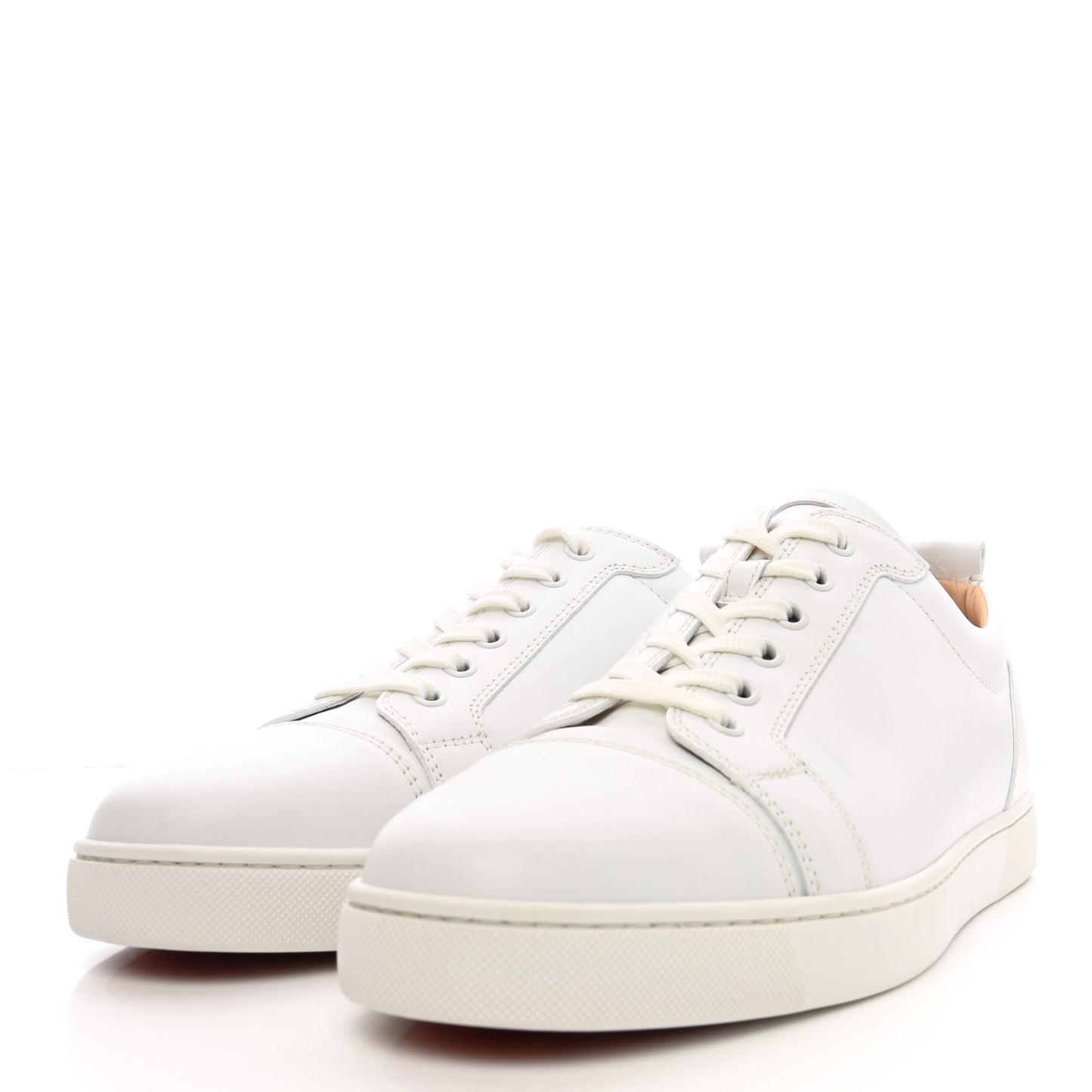 Calfskin Mens Louis Junior Flat Sneakers 42.5 White