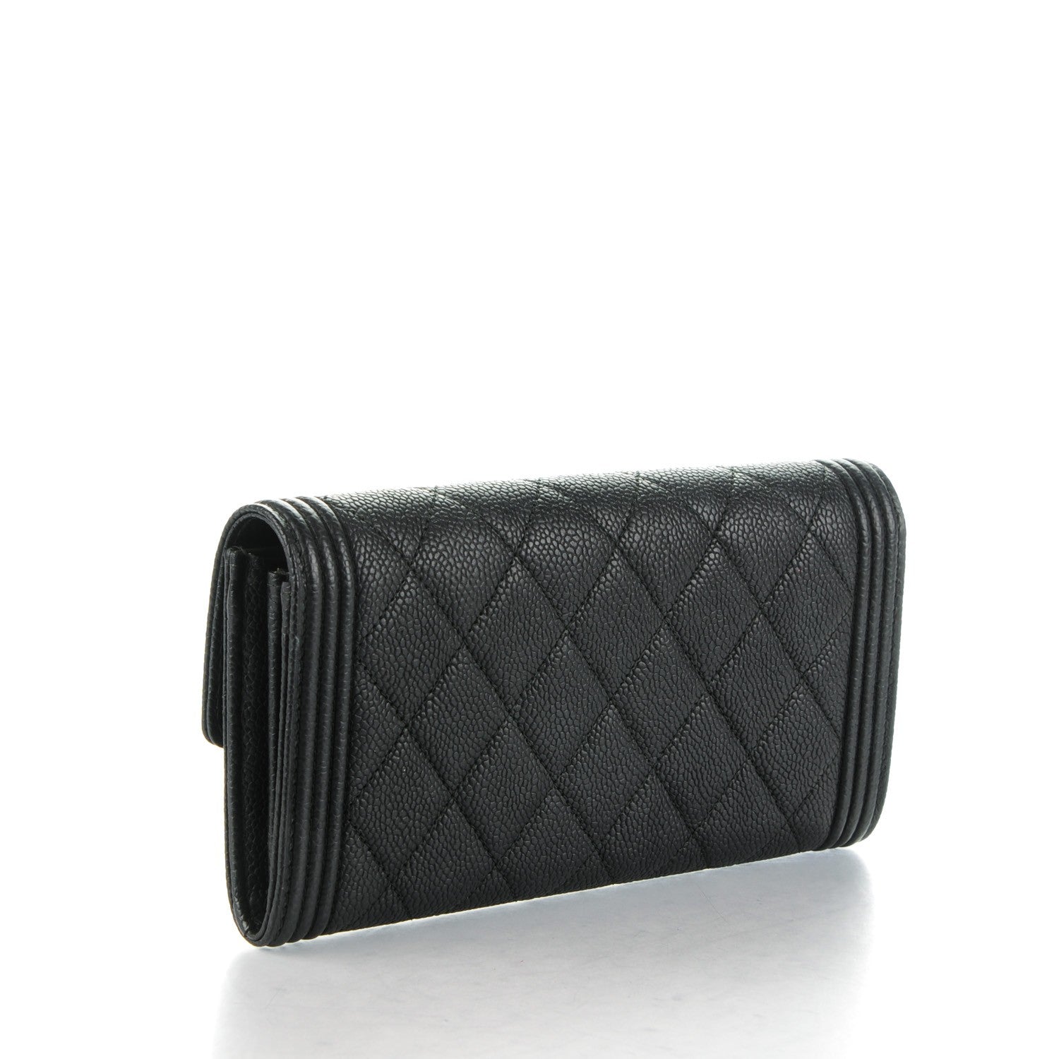 Chanel Caviar Quilted Boy Flap Wallet Black 3 of 8