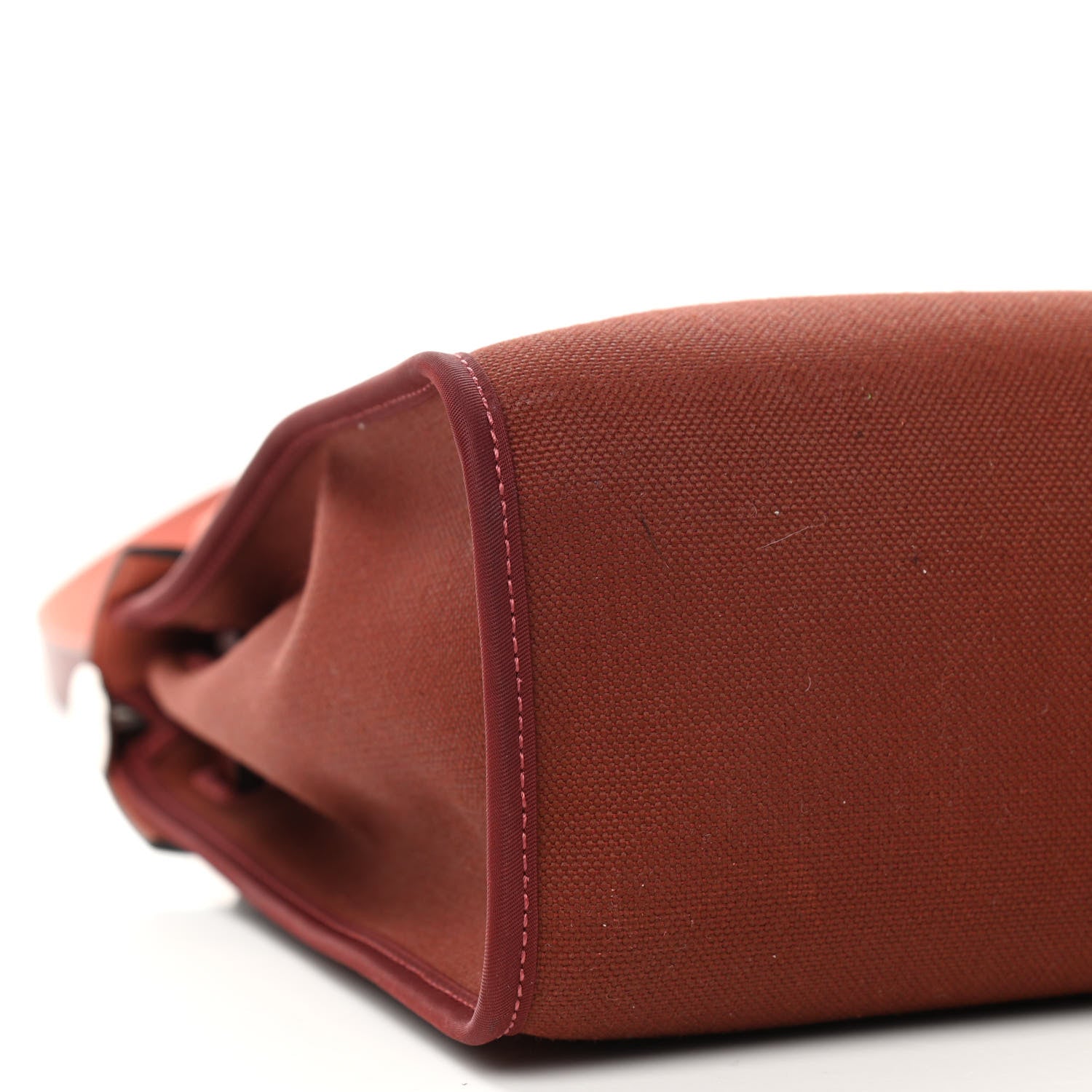 Hermes Vache Hunter Toile Herbag Zip 31 PM Rouge H 10 of 12