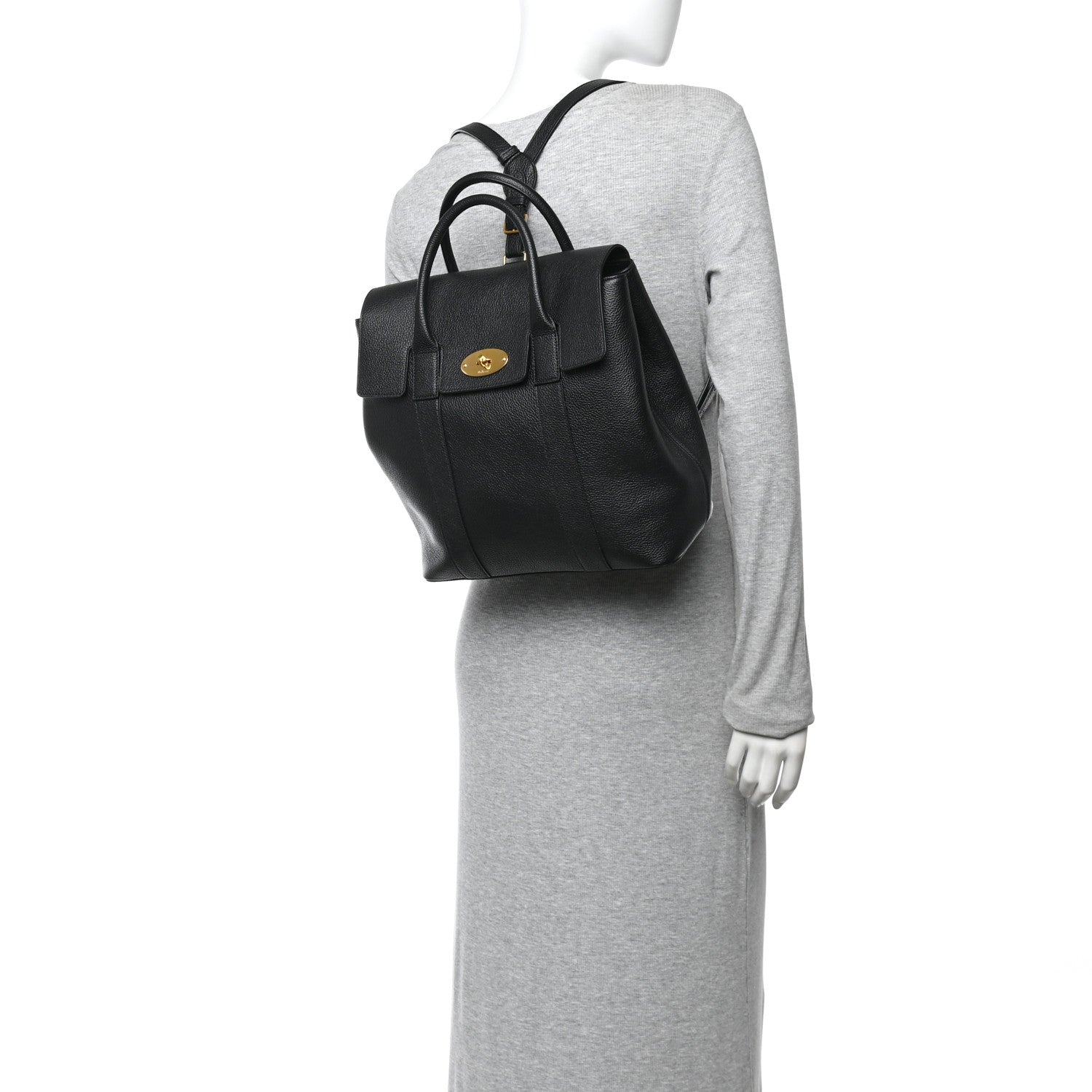 Mulberry Classic Grain Calfskin Small Bayswater Backpack Black 2 of 9