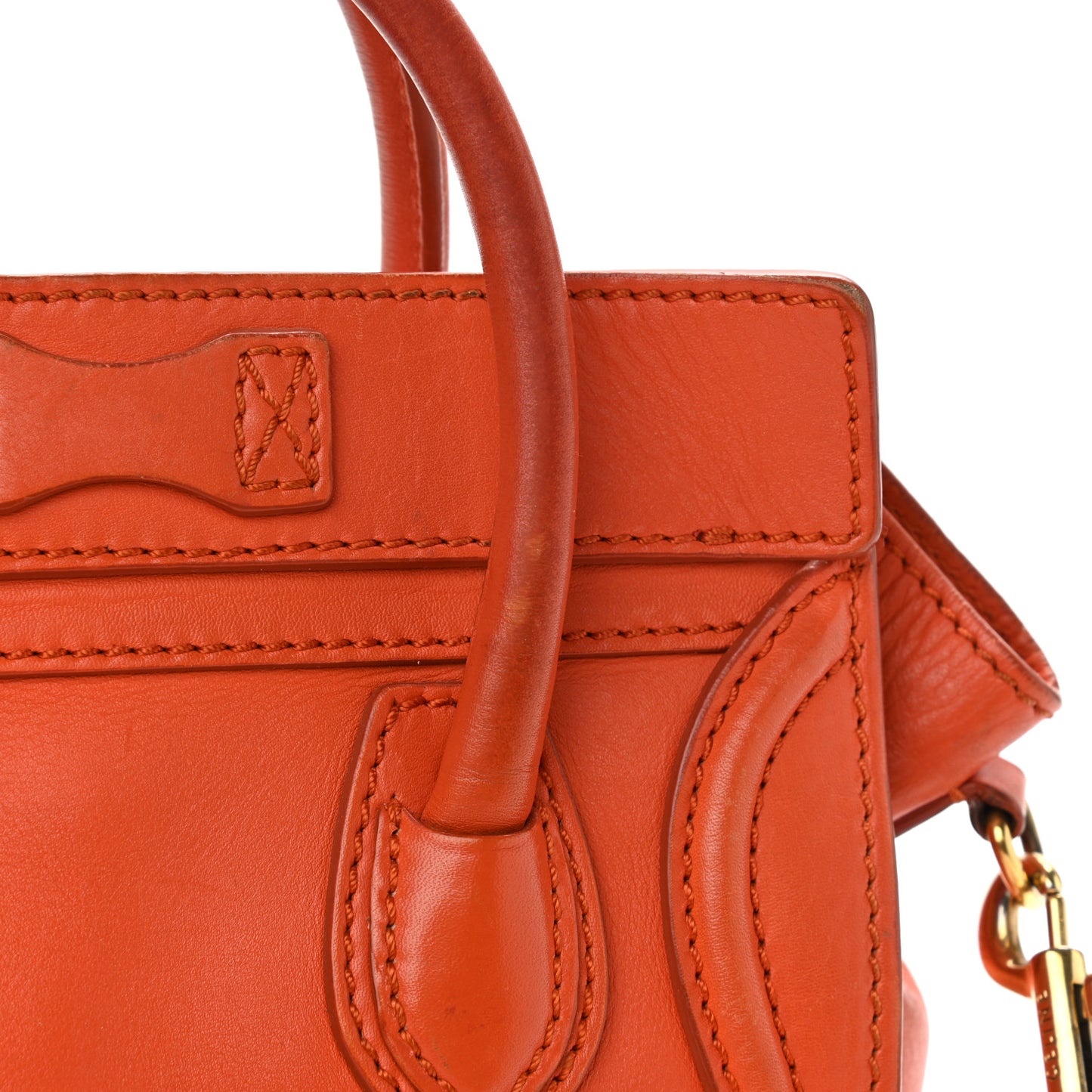 Smooth Calfskin Nano Luggage Orange