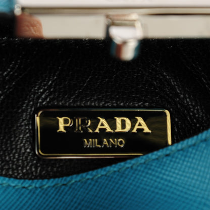 Prada Saffiano Lux Mini Sound Crossbody Bag Turchese 6 of 9