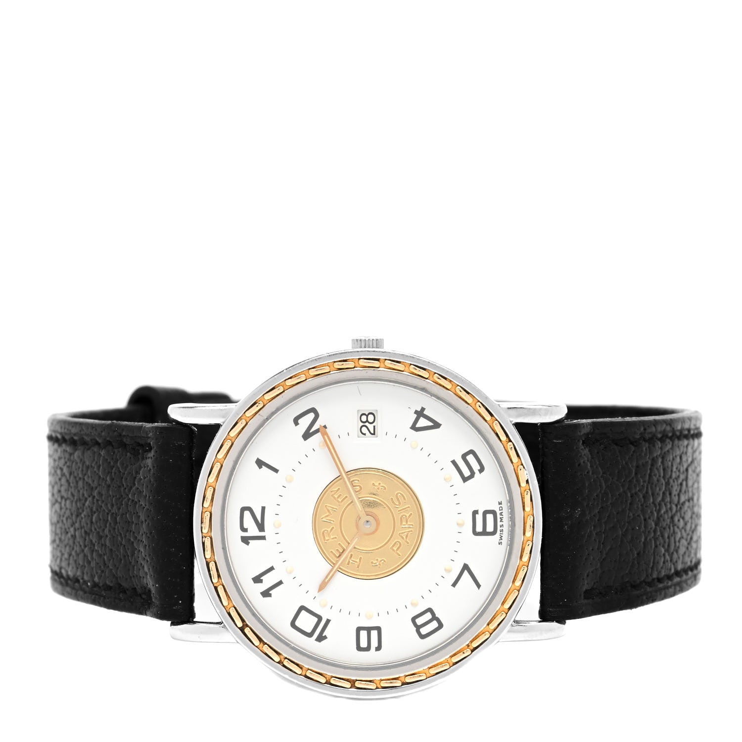 Hermes Stainless Steel Barenia 32mm Sellier Quartz Watch Noir 2 of 4
