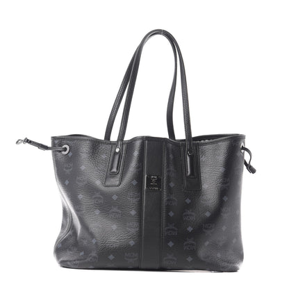 MCM Visetos Medium Liz Reversible Shopper Tote Black 2 of 14