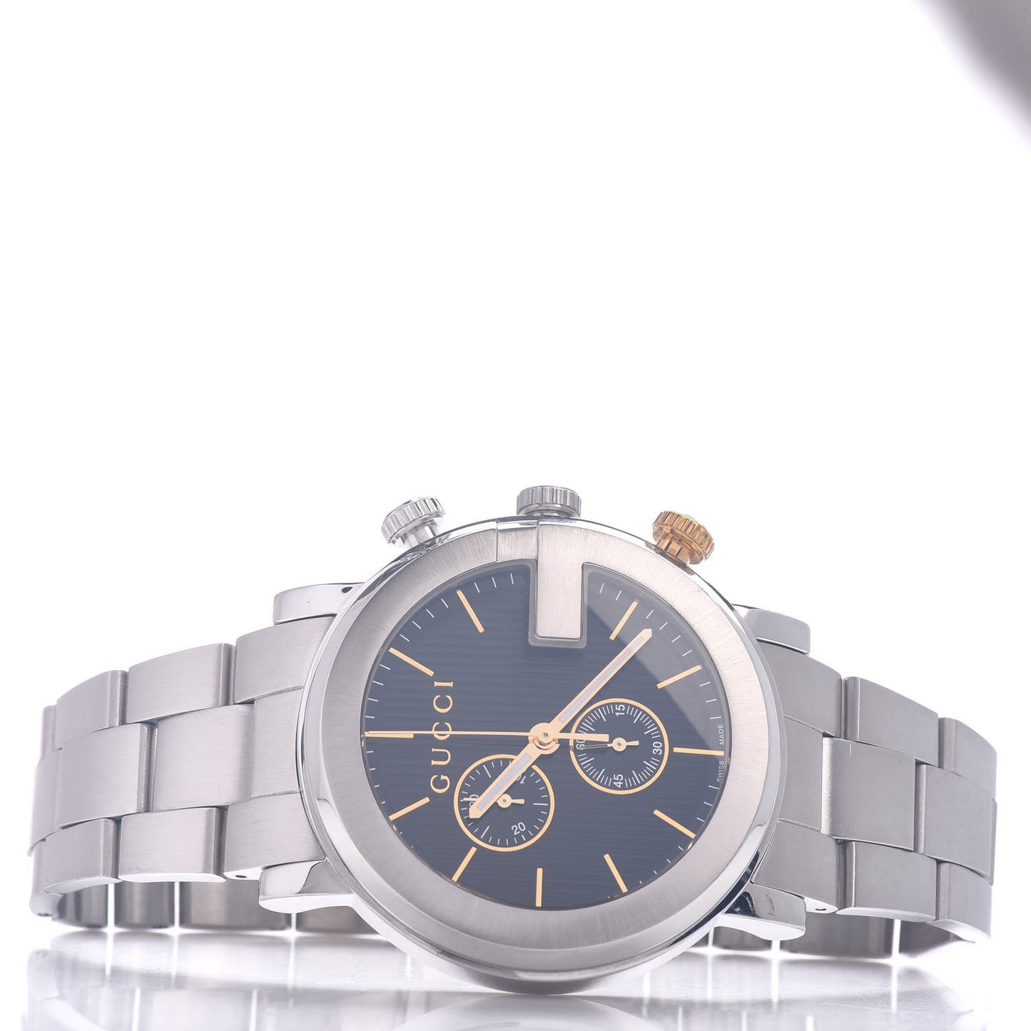 Stainless Steel 44mm G-Chrono Chronoscope Quartz Watch Black
