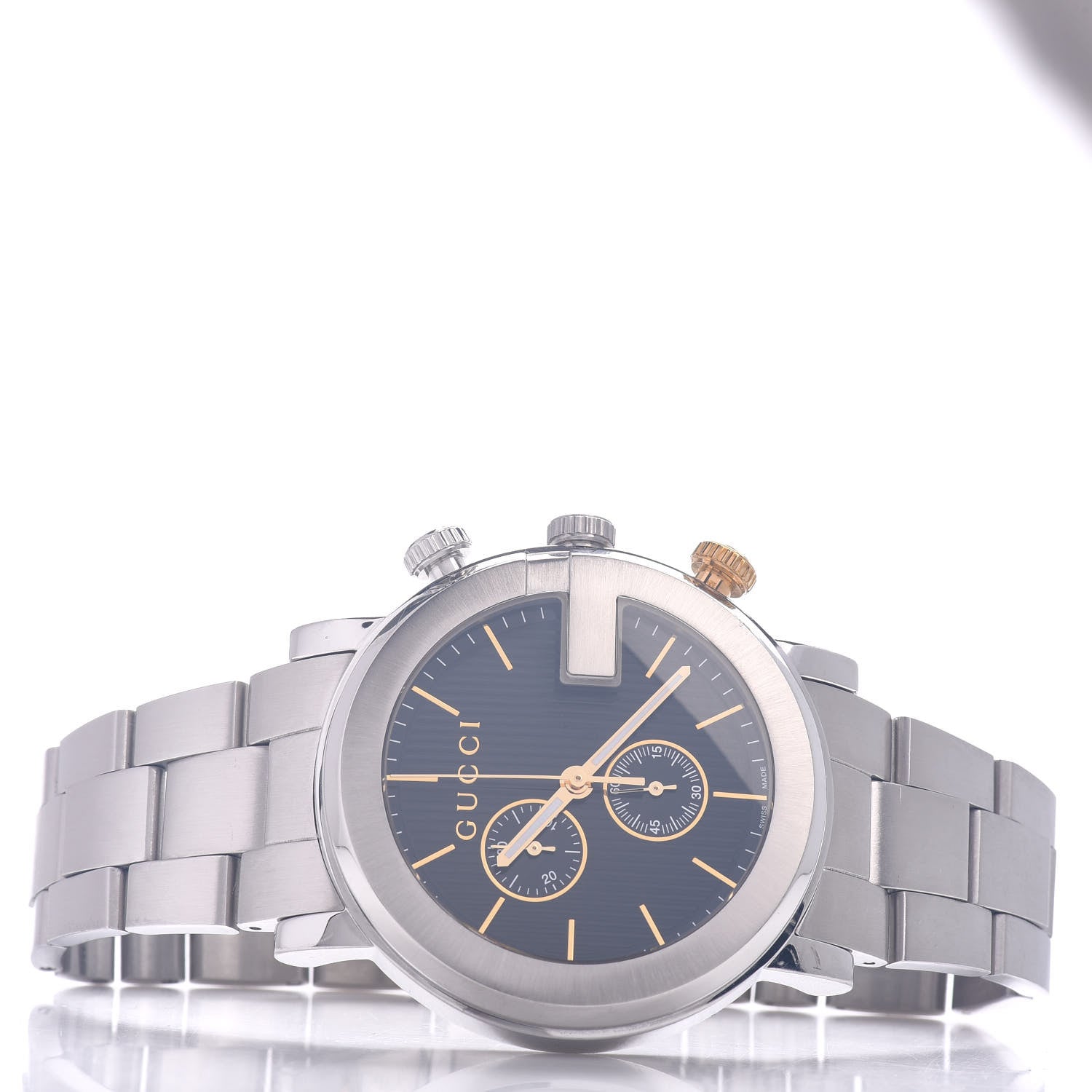Gucci Stainless Steel 44mm G-Chrono Chronoscope Quartz Watch Black 2 of 4