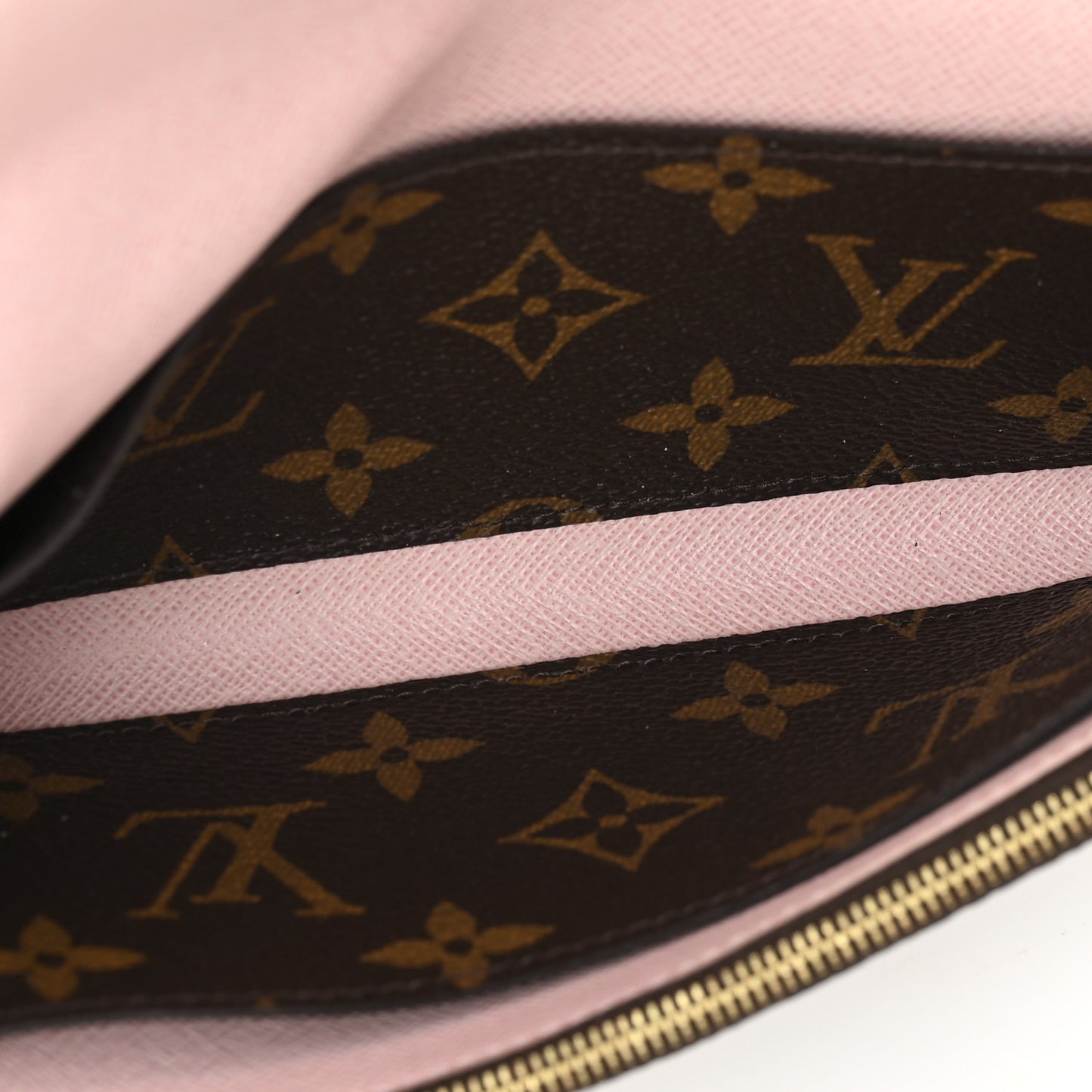 Monogram Emilie Wallet Rose Ballerine