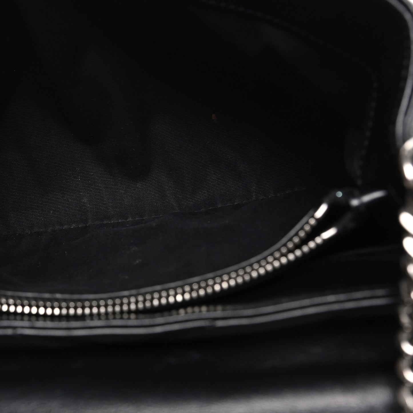 Calfskin Y Quilted Monogram Small Loulou Chain Satchel Black