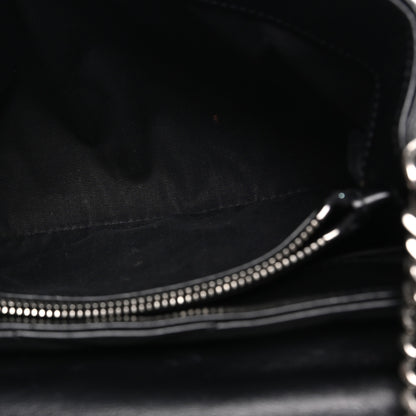 Saint Laurent Calfskin Y Quilted Monogram Small Loulou Chain Satchel Black 5 of 9
