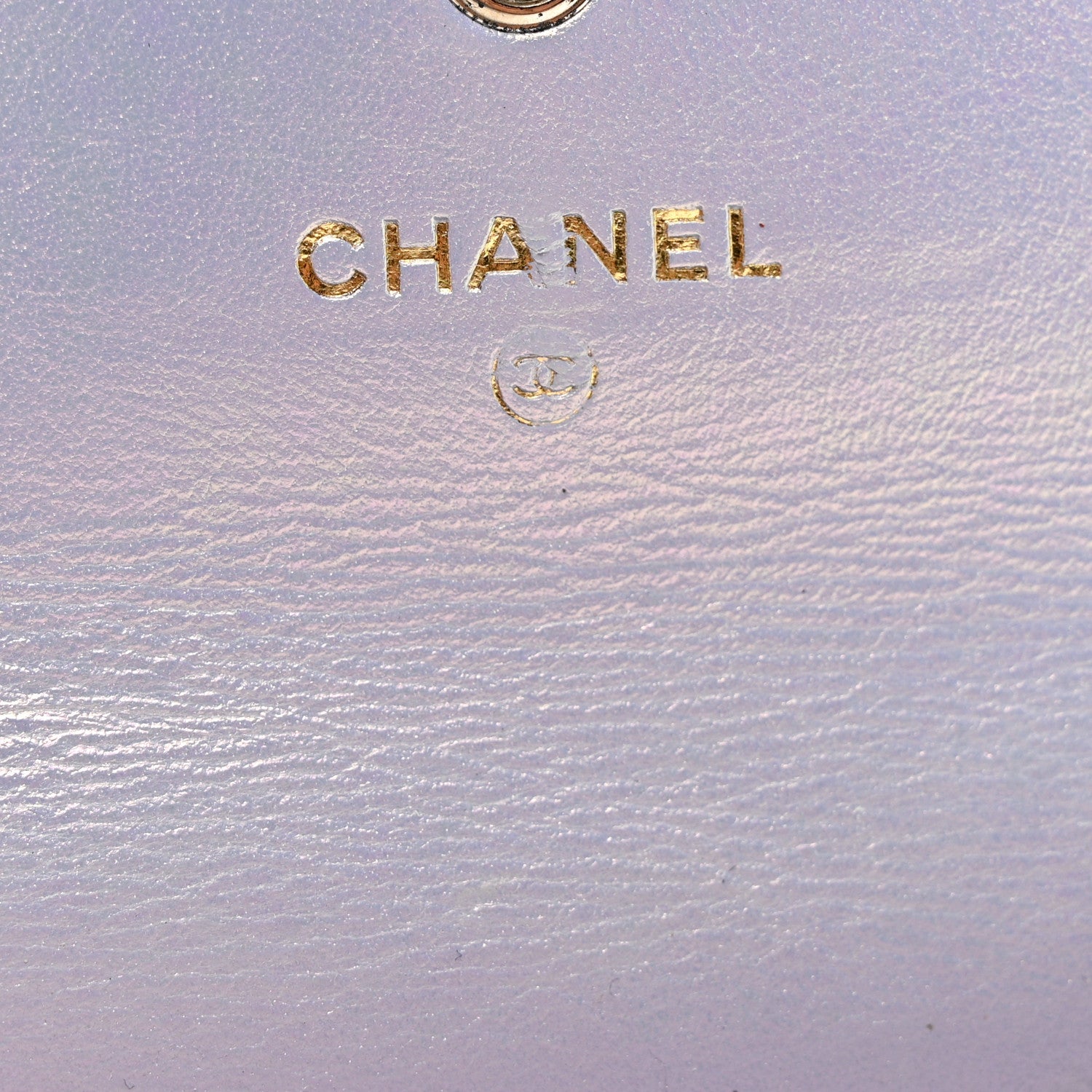 Chanel Iridescent Calfskin Quilted Chanel 19 Flap Card Holder Light Purple 7 of 9