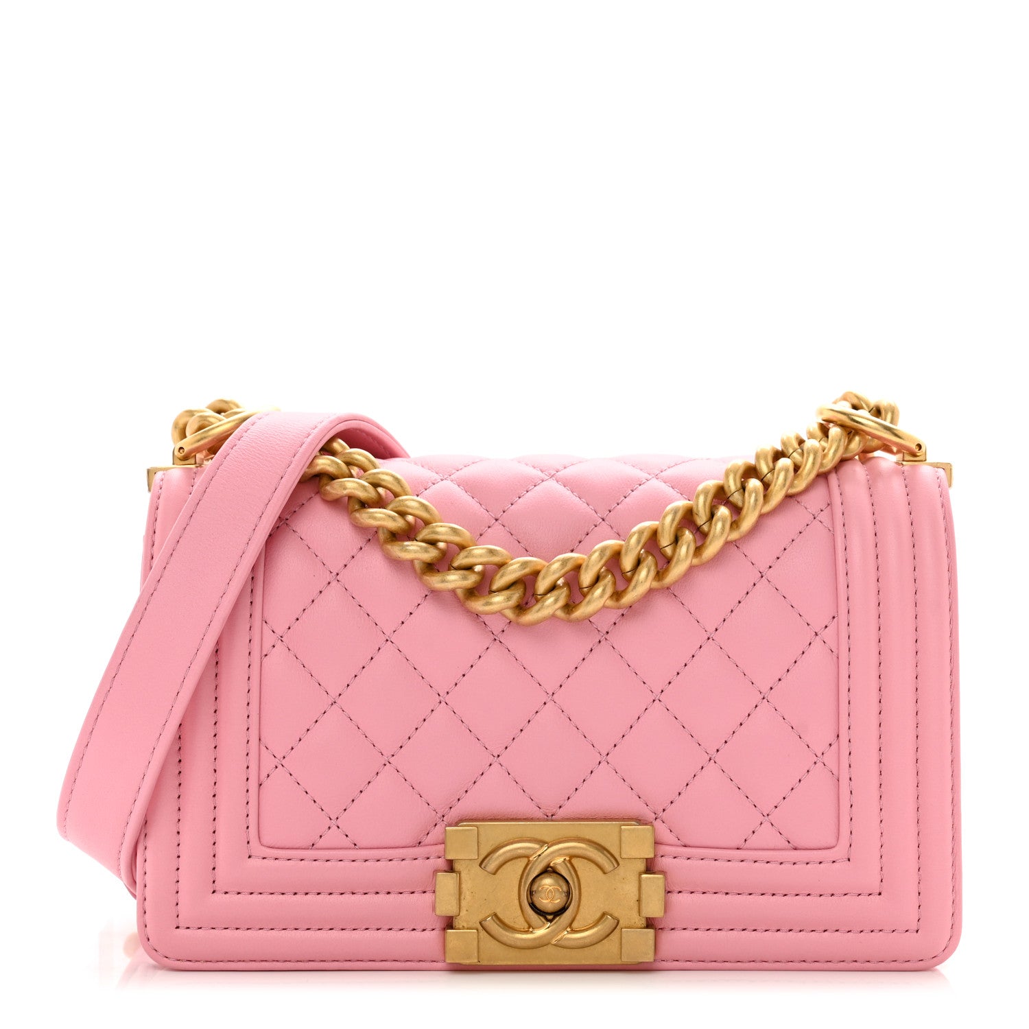 Chanel Calfskin Quilted Small Boy Flap Light Pink 1 of 10