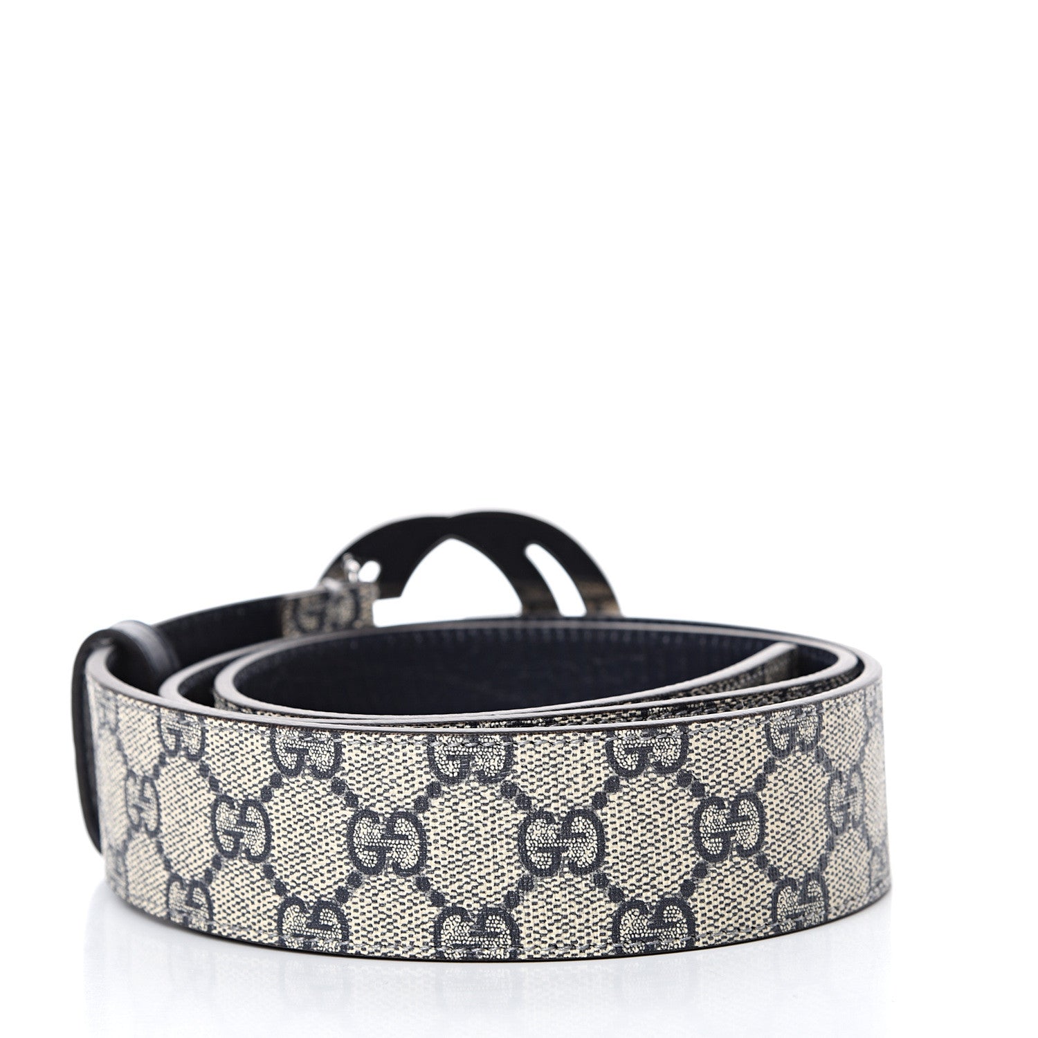 Gucci GG Plus Monogram Interlocking G Belt 95 38 Navy 2 of 5