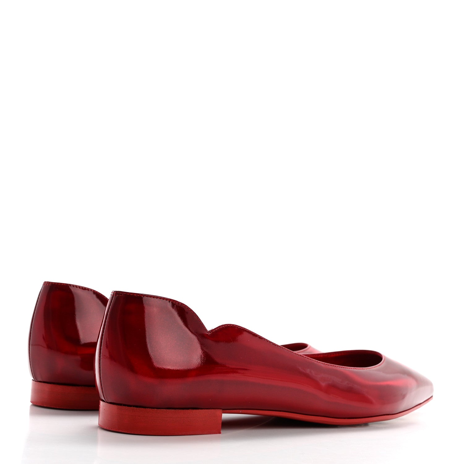 Christian Louboutin Metallic Patent Psychic Hot Chickita Flats 38.5 Loubi 4 of 7