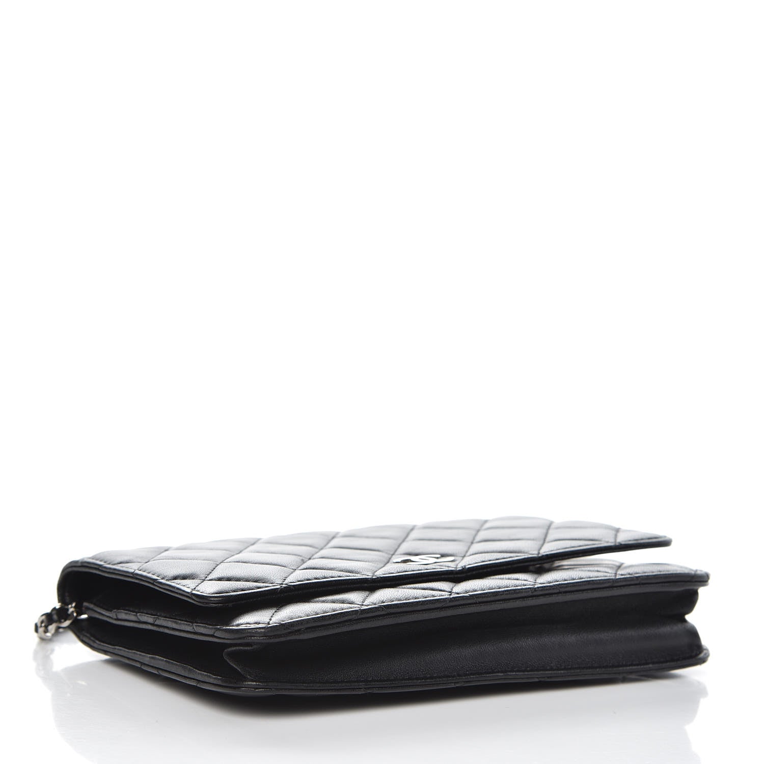 Chanel Lambskin Quilted Wallet On Chain WOC Black 4 of 8