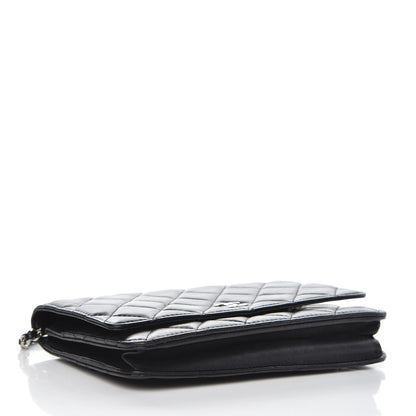 Chanel Lambskin Quilted Wallet On Chain WOC Black 4 of 8