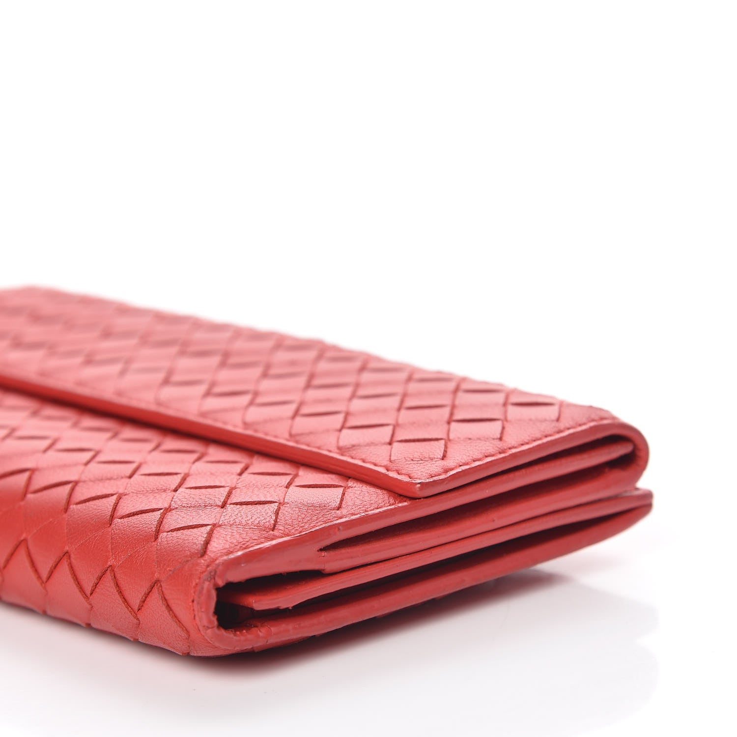 Bottega Veneta Nappa Intrecciato Continental Wallet Red 8 of 11