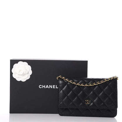 Chanel Caviar Quilted Wallet On Chain WOC Black 9 of 9