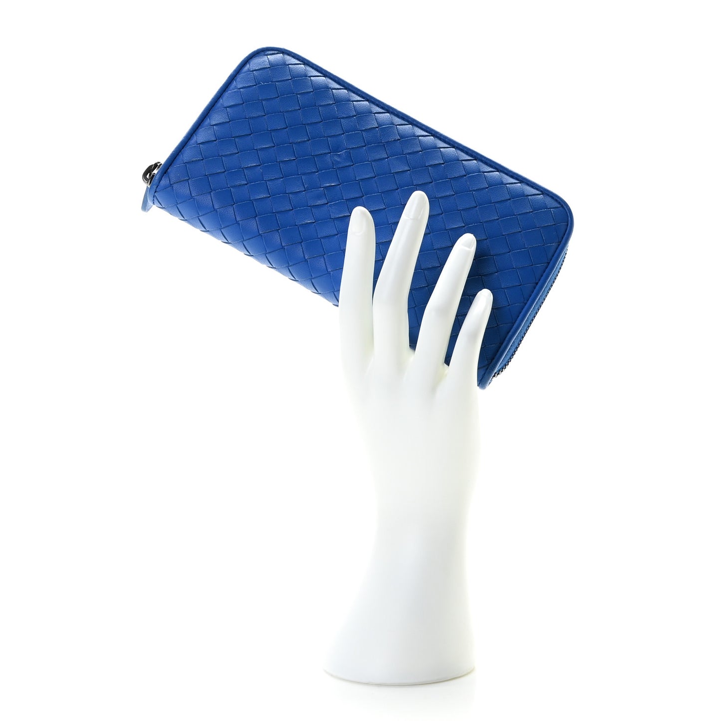 Nappa Intrecciato Zip Around Wallet Electrique