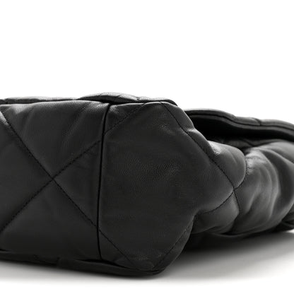 Chanel Goatskin Quilted Maxi Chanel 19 Flap Black 10 of 15