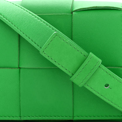 Bottega Veneta Lambskin Maxi Intrecciato Extra Mini Cassette Crossbody Bag Parakeet 7 of 10