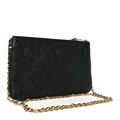 Louis Vuitton Empreinte Double Zip Pochette Black 3 of 10