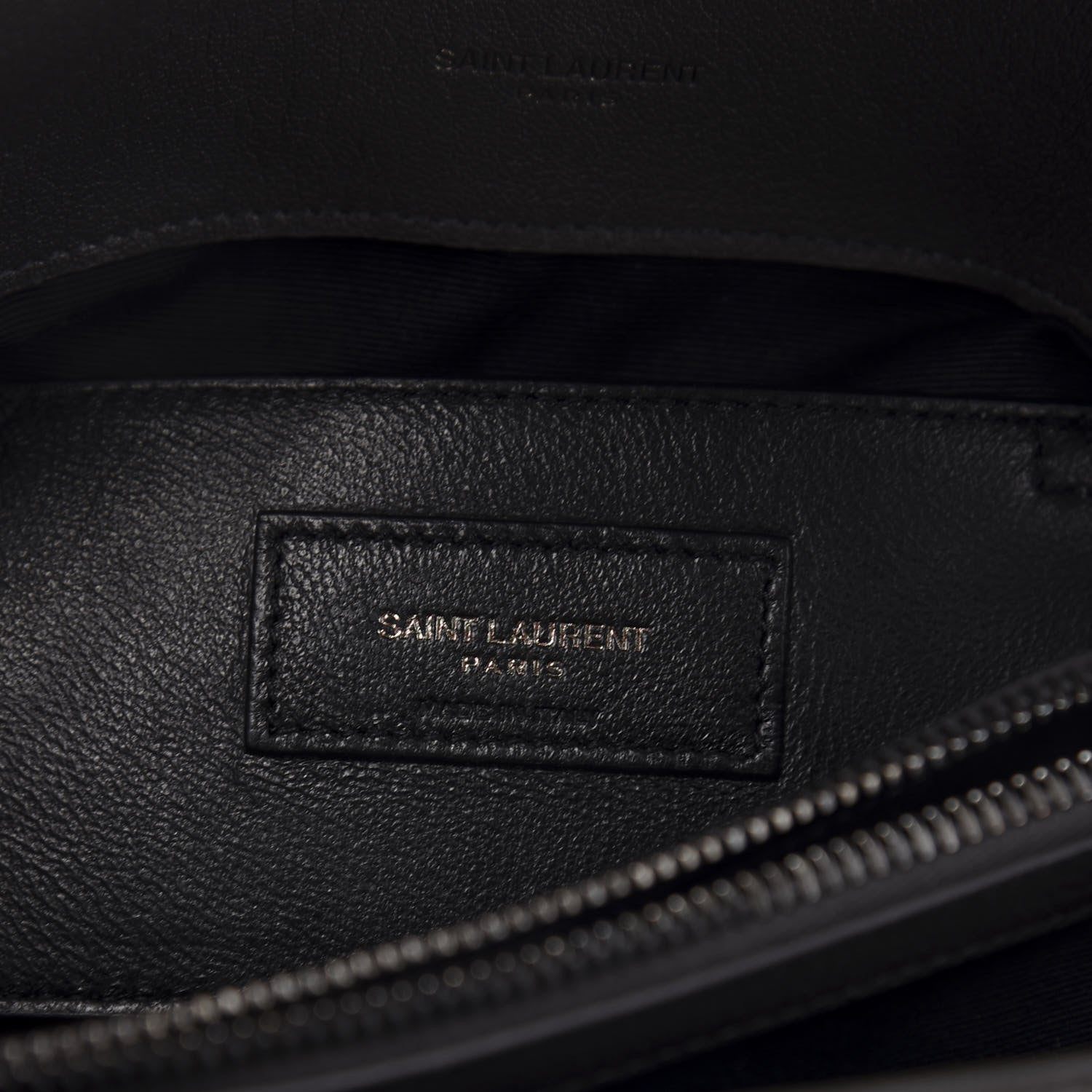 Saint Laurent Sheepskin Matelasse Chevron Monogram Medium College Bag Asphalt 6 of 10