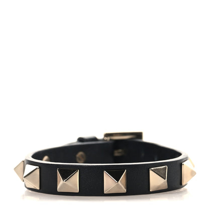 Valentino Garavani Vitello Rockstud Bracelet Black 1 of 6