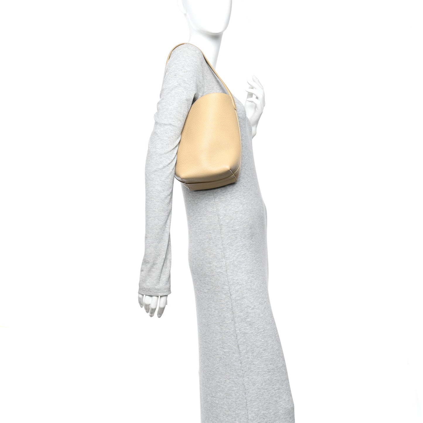 Grained Calfskin Small N/S Park Tote Dark Taupe