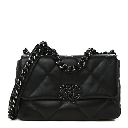 Chanel Lambskin Quilted Medium Chanel 19 Flap So Black 1 of 11