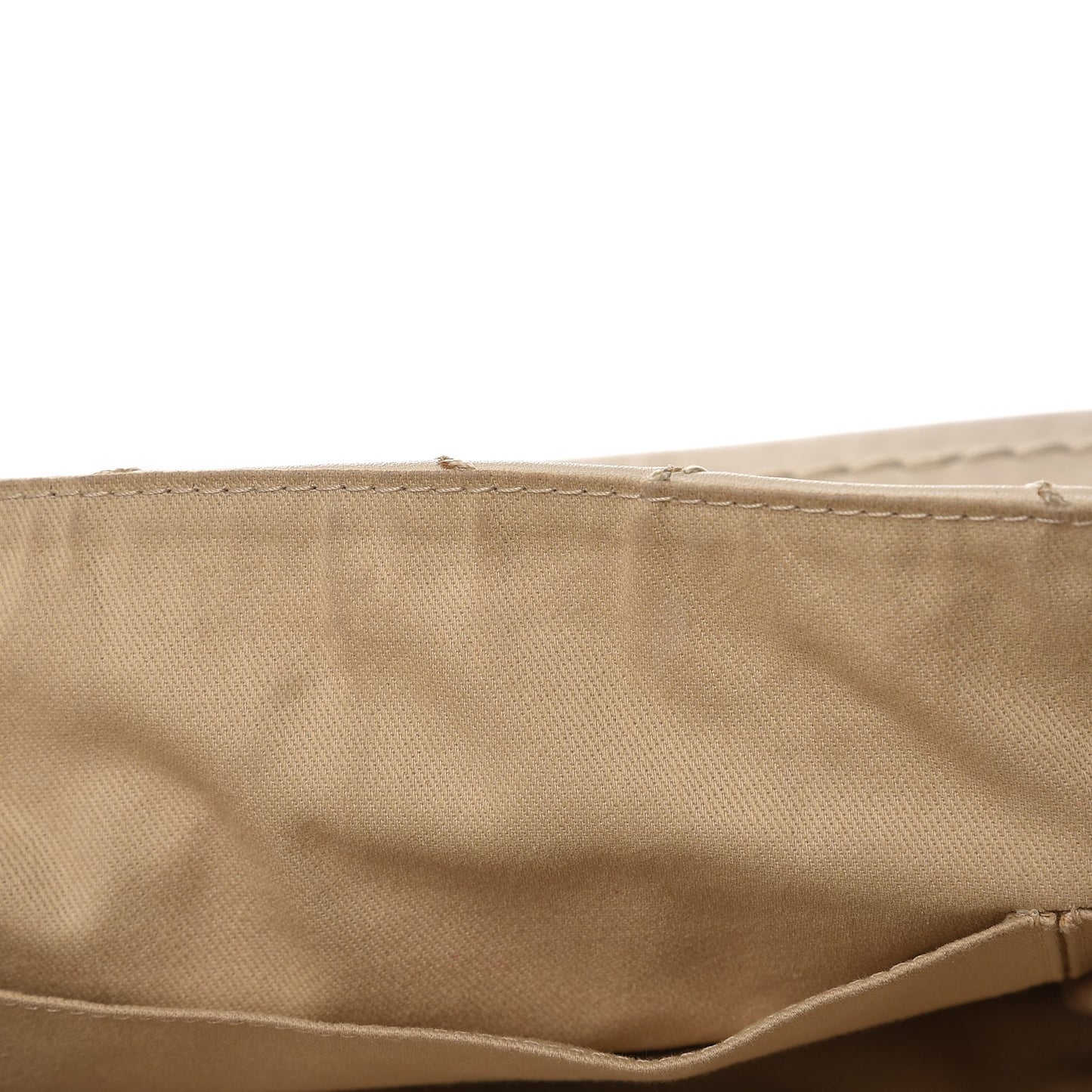 Calfskin Stitched Large Expandable Flap Bag White