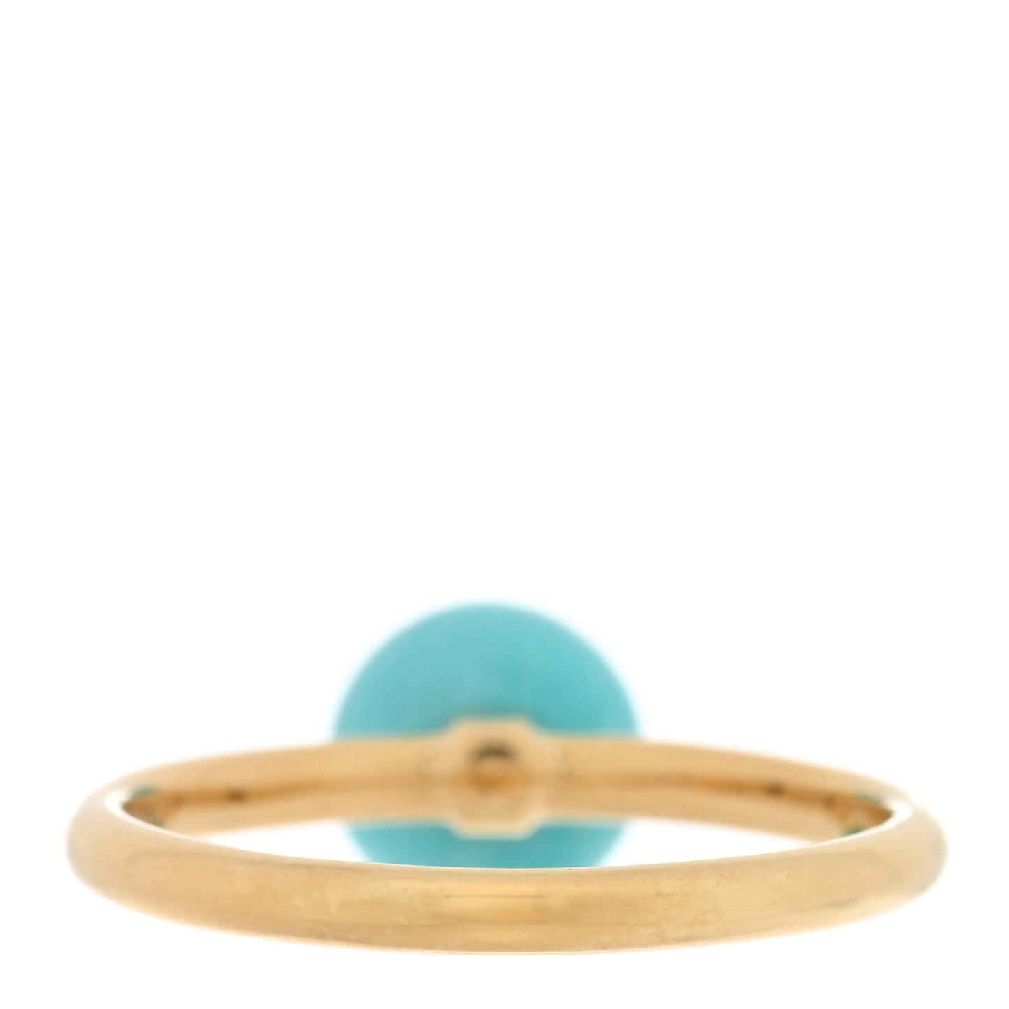 18K Yellow Gold Amazonite 8mm HardWear Ball Ring 56 7.5