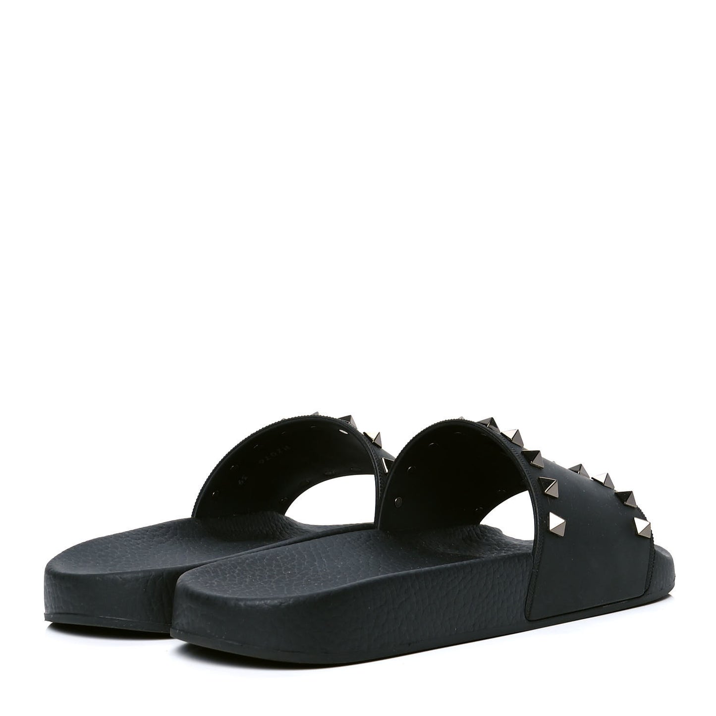 Rubber Rockstud Slide Sandals 39 Black