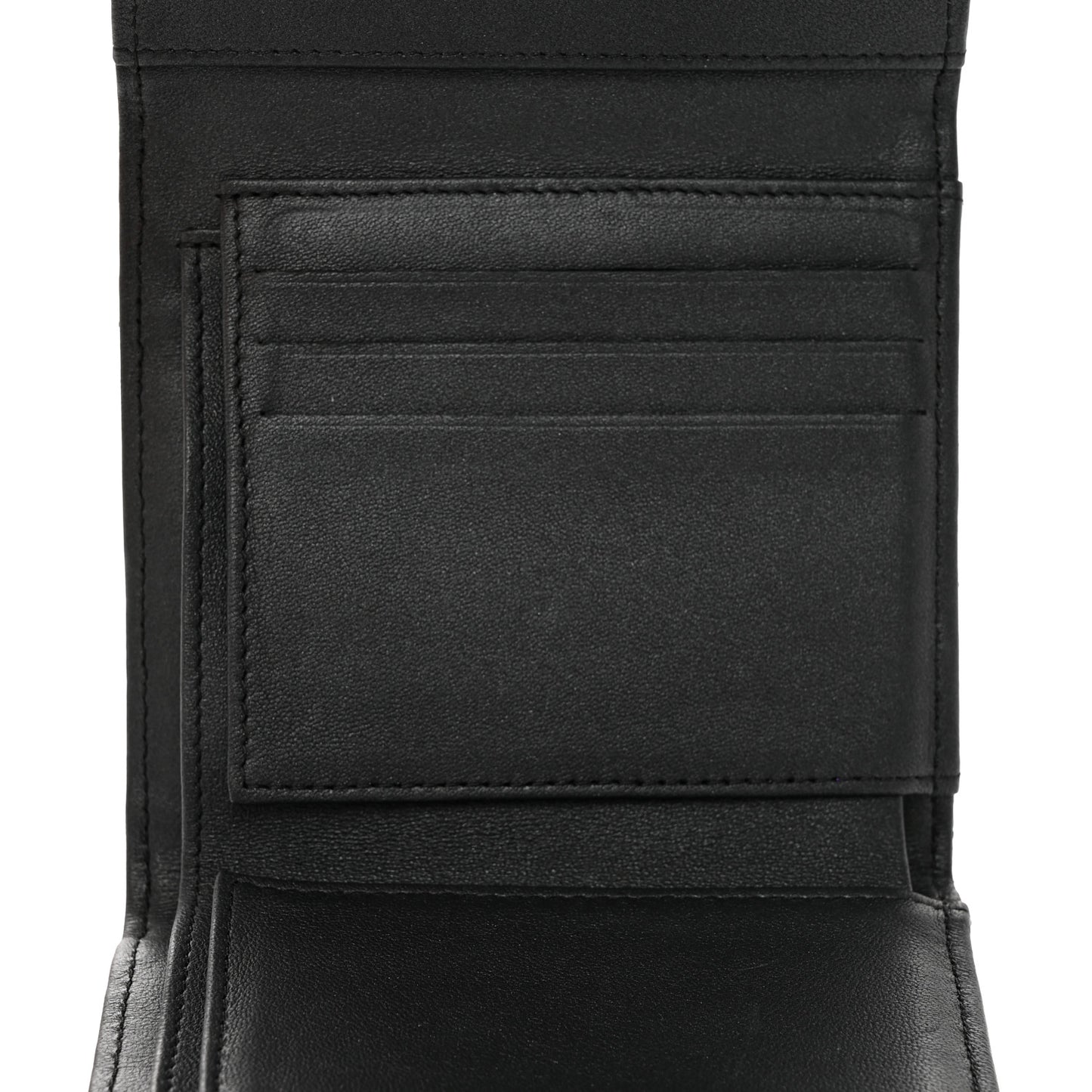 Lambskin Quilted Compact Flap Wallet So Black