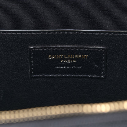 Saint Laurent Grained De Poudre Matelasse Monogram Vicky Camera Bag Black 5 of 7
