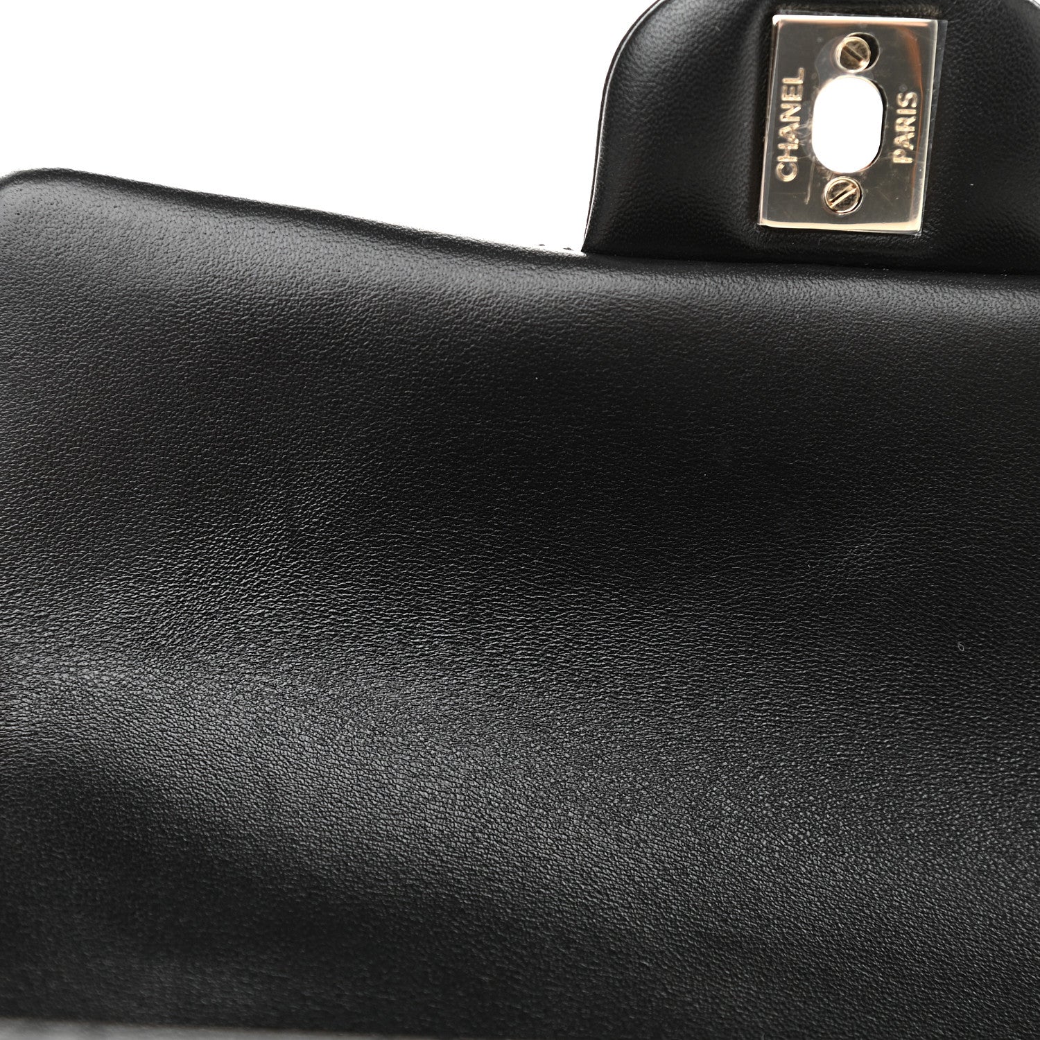 Chanel Lambskin Quilted Mini Top Handle Rectangular Flap Black 10 of 10