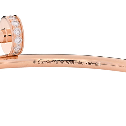 Cartier 18K Pink Gold Diamond Small Juste Un Clou Bracelet 16 3 of 5