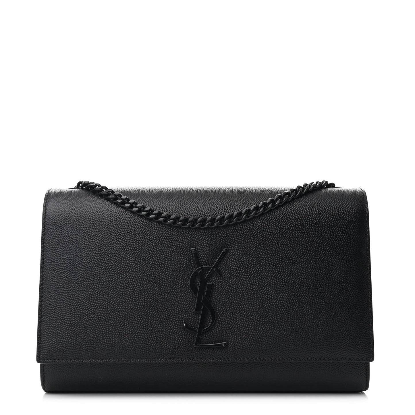 Grain De Poudre Medium Classic Monogram Monochrome Kate Satchel Black