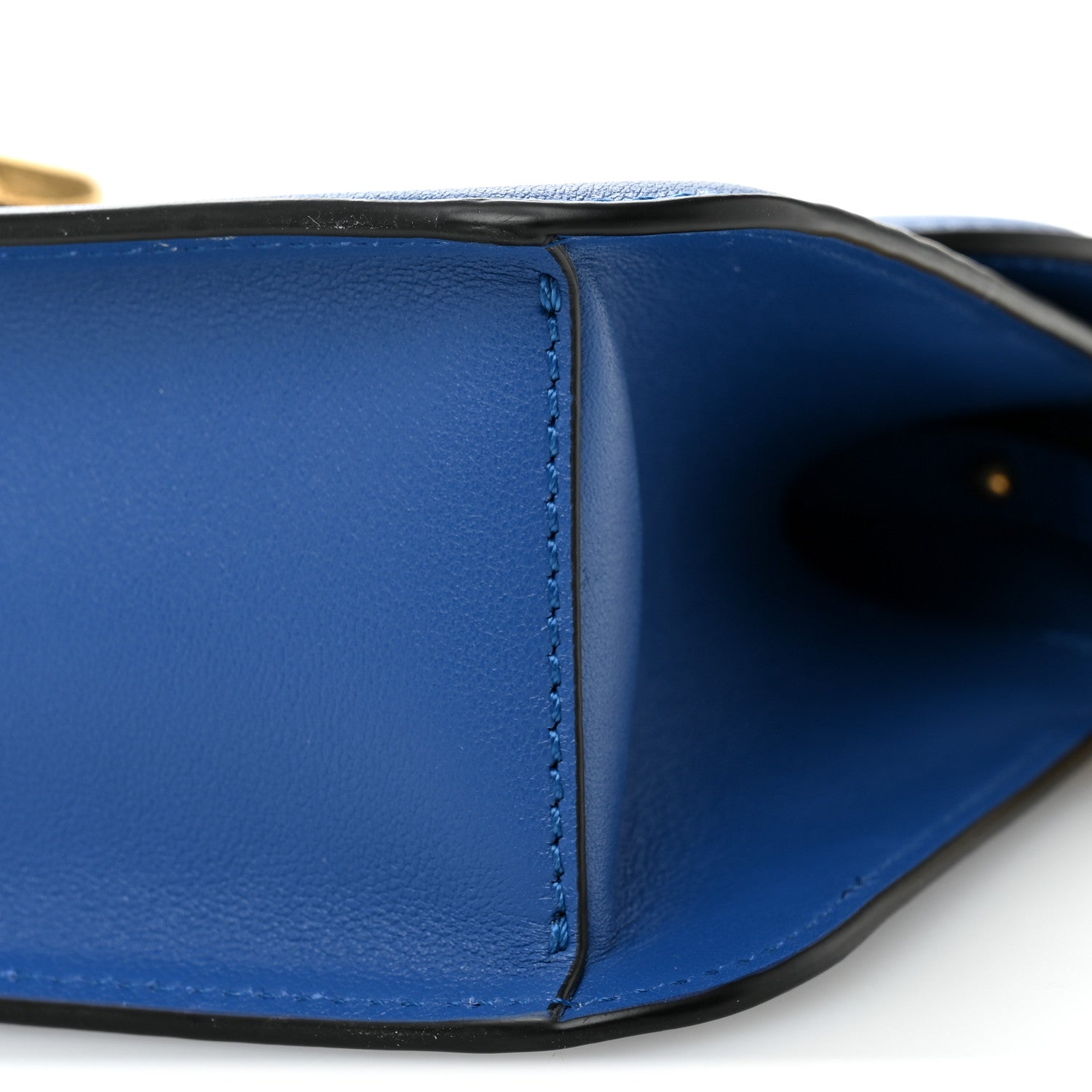 Valentino Garavani Calfskin Vlogo Loco Shoulder Bag Riverside Blue 10 of 10