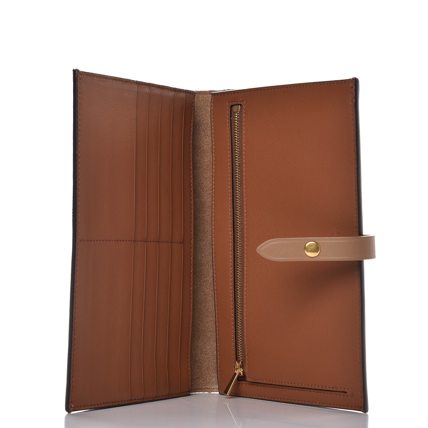 Celine Natural Calfskin Large Multifunction Strap Wallet Tan 5 of 8