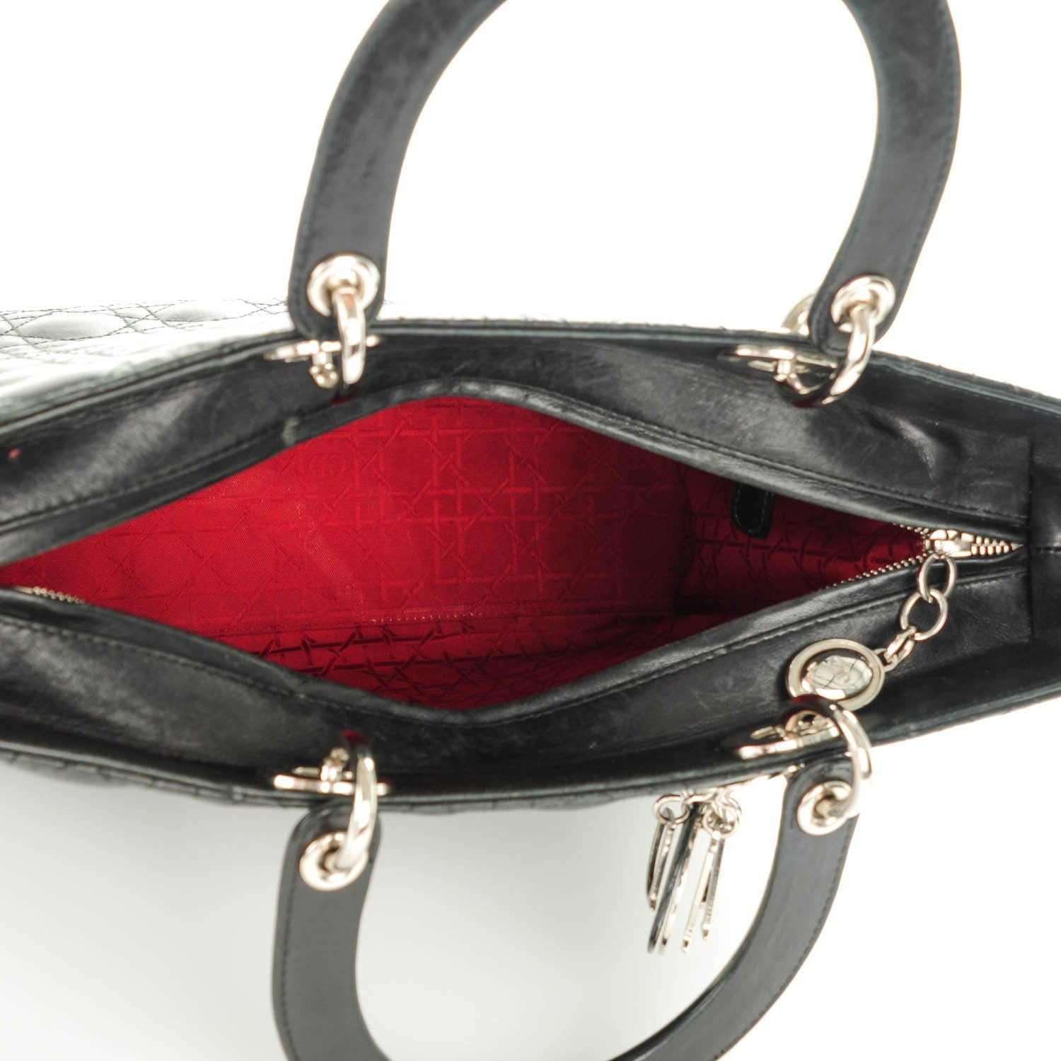 Christian Dior Lambskin Cannage Large Lady Dior Black 5 of 8