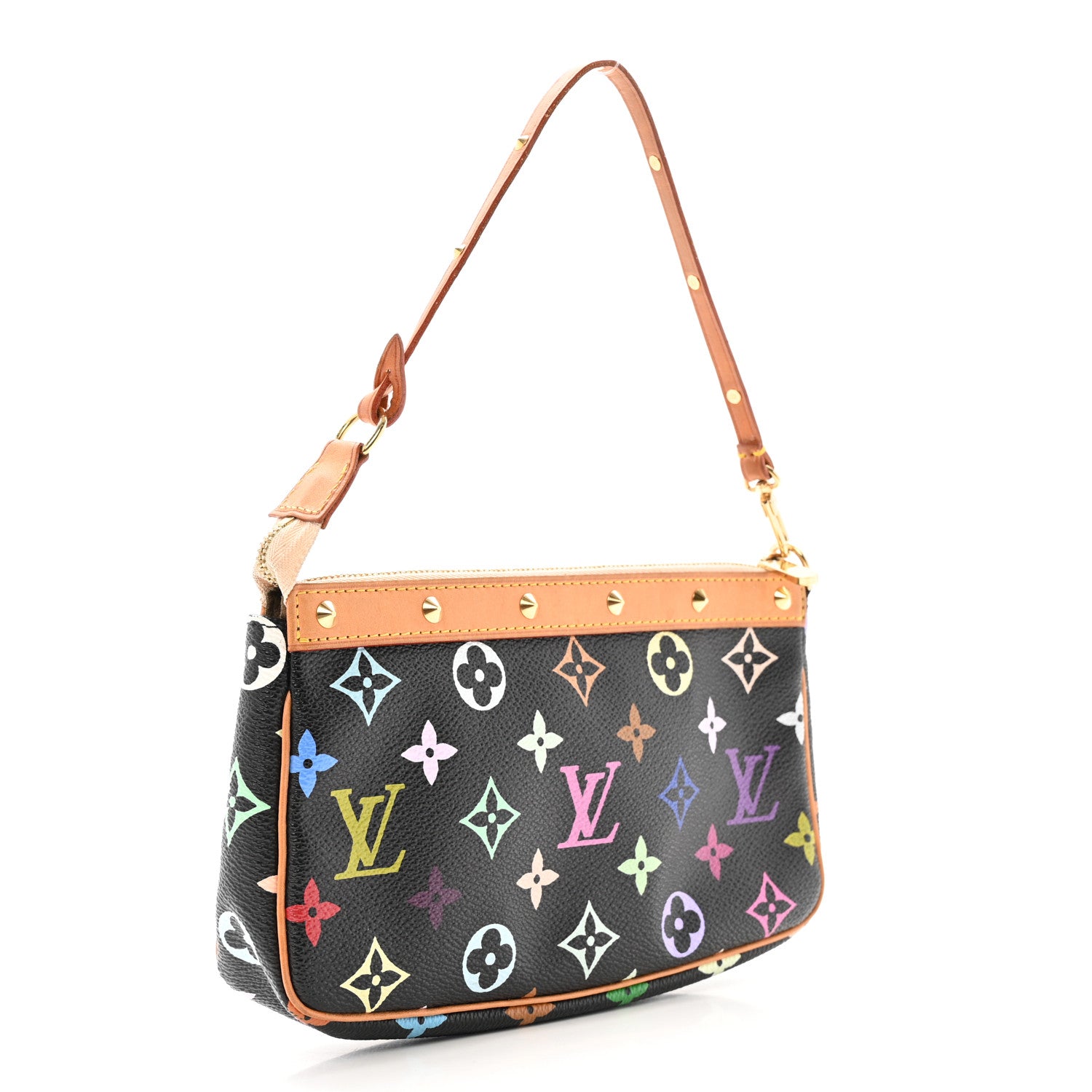 Louis Vuitton Monogram Multicolor Pochette Accessories Black 3 of 11